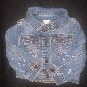 Kids Denim Jacket with Colorful Accents